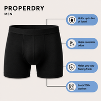 ProperDry Men’s Leakproof Boxer Briefs