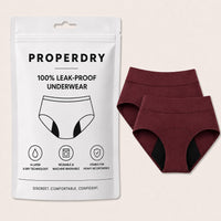 ProperDry Women's Leakproof Underwear – Absorbent & Reusable (Red color)