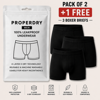 ProperDry Men’s Leakproof Boxer Briefs