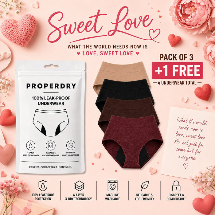 ProperDry Women’s Leakproof Underwear – Reusable Absorbent Underwear (Multi Color)