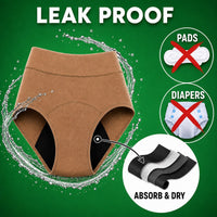 Women’s Leakproof Incontinence Underwear – Reusable Absorbent Bladder Leak Protection (Beige color)